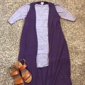 LuLaRoe Joy Purple Ribbed Vest!